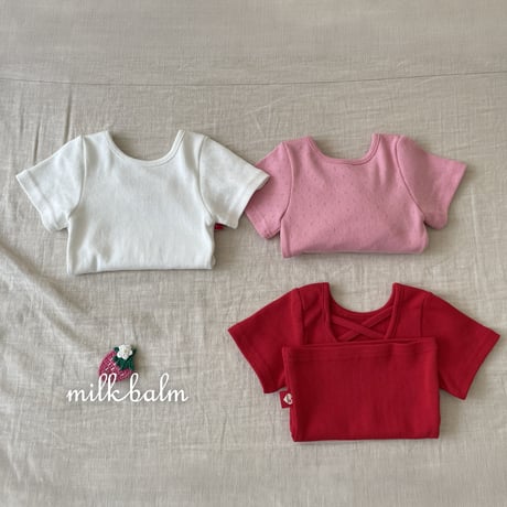 milkbalm/25. ailet half t T-shirt XS-XL