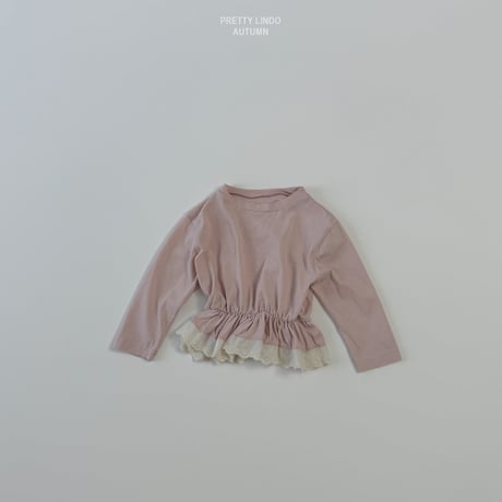 lindo/79. single lace fril T-shirt XS-XL