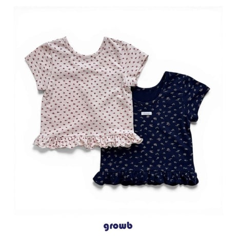growb/54. floral T-shirt S-JS