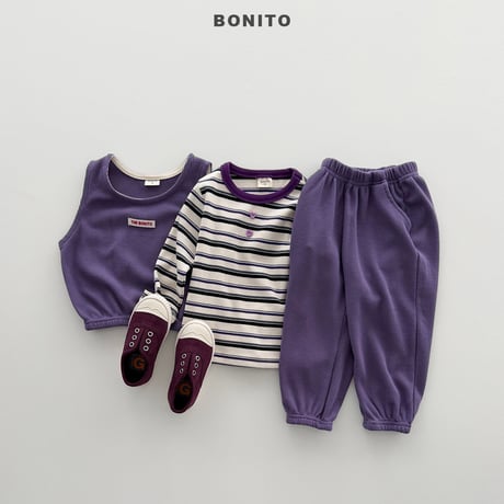 bonito/112. mini waffle vest set 12M-XL