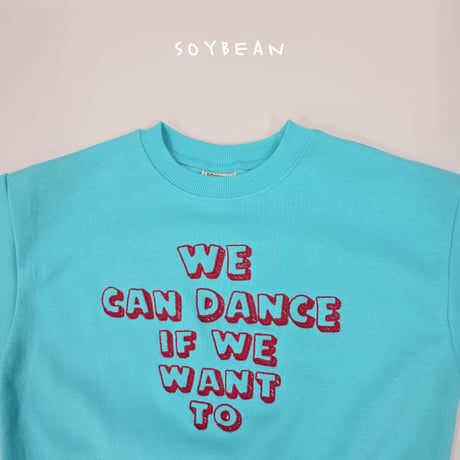 soybean/44. embroidery lettering man-to-man XS-XL