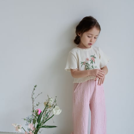 momoann/10. peach waffle T-shirt 5-13