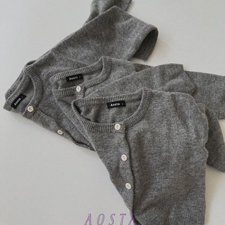 aosta/6. [Knit Cashmere Cardigan] S(1-2Y)-L(3-5Y)