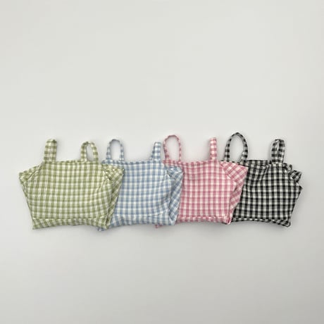 haroharo/89. sweet check bustier S-XL