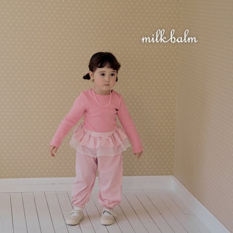 milkbalm/21. check fril pants XS-XL
