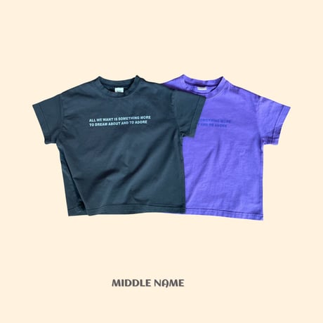 middlename/36. lettering half t T-shirt JS-JM