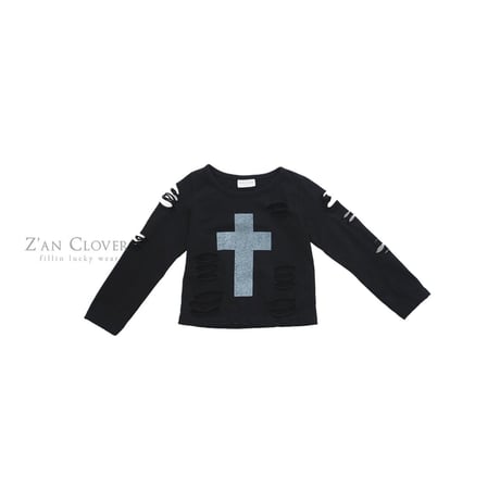 zanclover/56. damage cross T-shirt 13-19