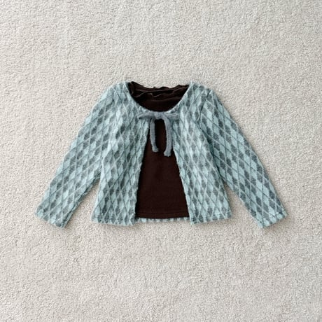 urbanrabbit/53. Argyle Cardigan Tee JS-JM