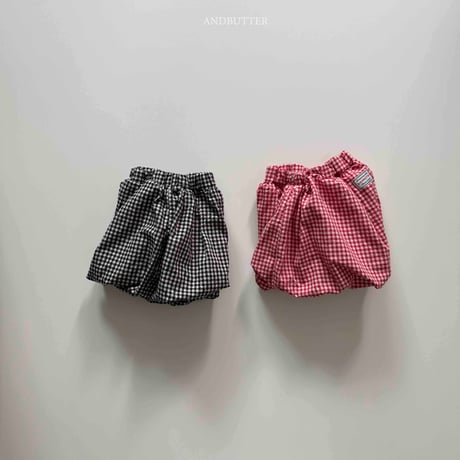 andbutter/37. Check Balloon pants S-XL