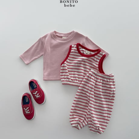 bonito/96. st terry updown set 6M-18M