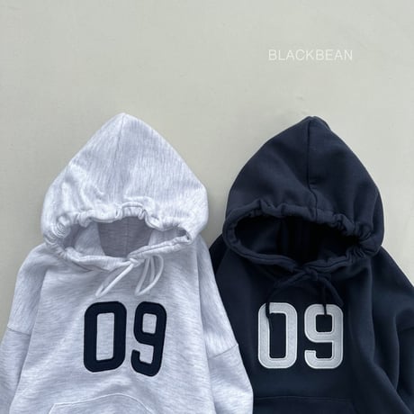blackbean/35. number hood T-shirt S-XL