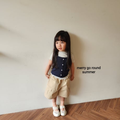 merrygoround/40. golgi button sleeveless XS-2XL