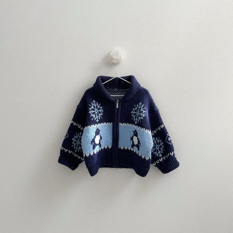 minirobe/9.  Penguin Knit Cardigan  S-XL