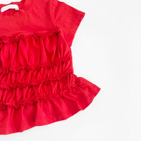 urbanrabbit/25. Frill Shirring Short Sleeve Tee JS-JM