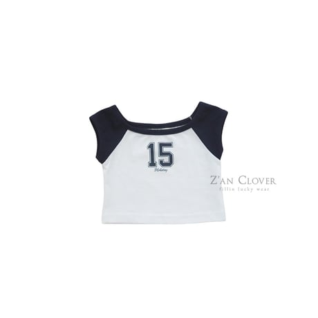 zanclover/63. 15 two color crop T-shirt 3-11