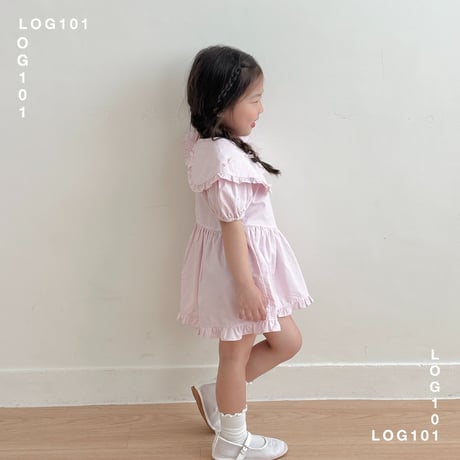 log101/94. ribbon fril one-piece S-XL