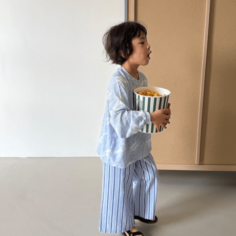 minimal/16. combi stripe pants S-XL