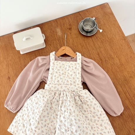 ohho/8. roze quilting overalls skirt S-2XL