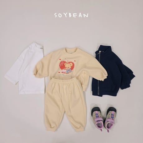 soybean/93. heart bear updown set XS-XL