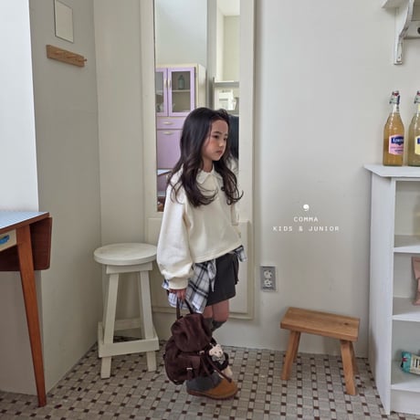 comma/150. embroidery collar T-shirt 160-170