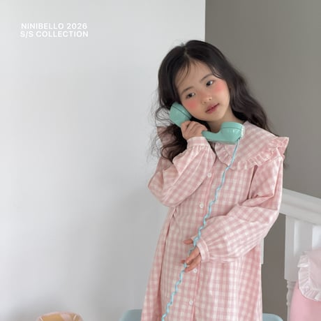 ninibello/51. shushu check one-piece XS-XL