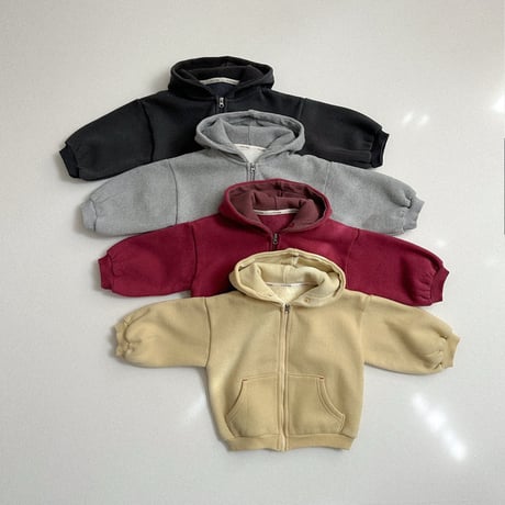 minirobe/24. Barrel hood zip-up S-XL