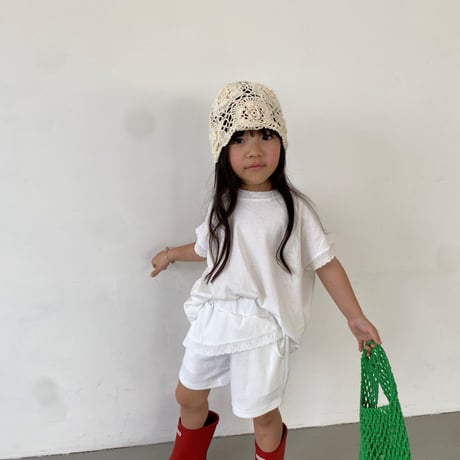 mikki/91. oblique lace half pants ADULT