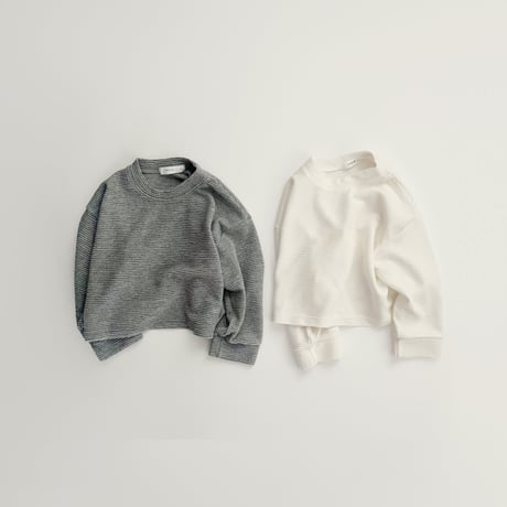 fromi/52. waffle semmi crop T-shirt JS-JL