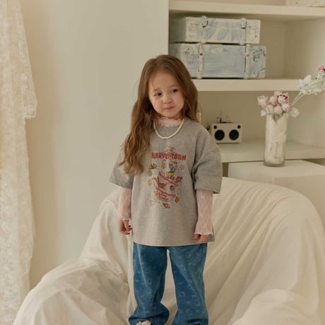 melikey/5. ribbon mesh T-shirt XS-XL