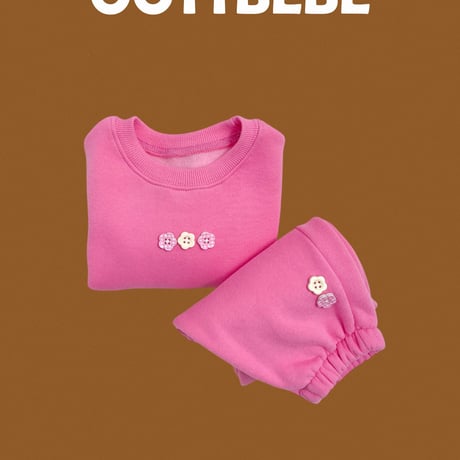 oottbebe/40. peuty button updown set XS(0-1Y)-XL(4-5Y)