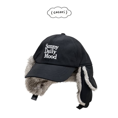 nightbebe/14. day warm fur withmom hat KIDS(52CM)-ADULT(56CM)