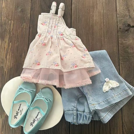 aiai/96. pink flower blouse 90-130