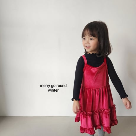 merrygoround/18. velvet one-piece XS-2XL