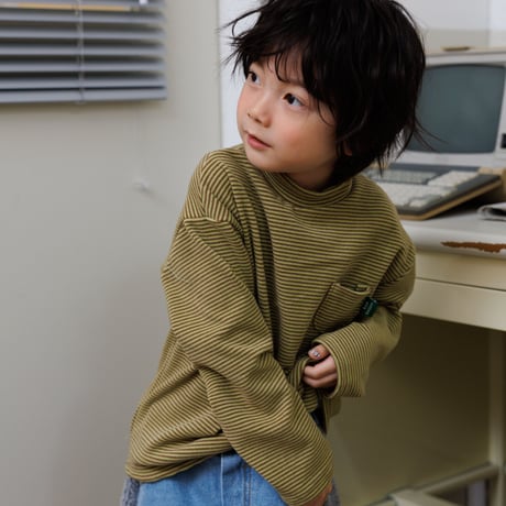 andbutter/12. Mini Pocket Mock Neck  XS-XL