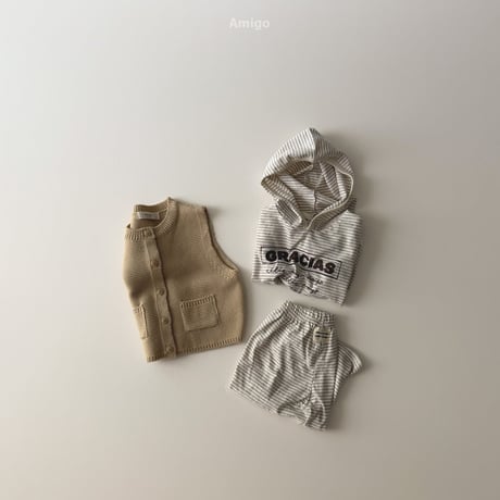 amigo/40. knit vest XS-XL