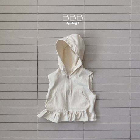 bellabambina/16. shirring hood vest XS-XL