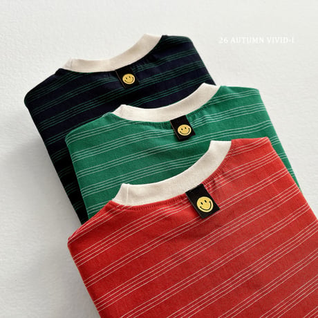 vividi/73. dangara smile label T-shirt XS-XL