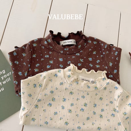 valubebe/13. roze flower gimo nanalri T-shirt 6M-S