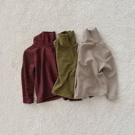 fromi/51. Herbert Striped Turtleneck Tee S-XL