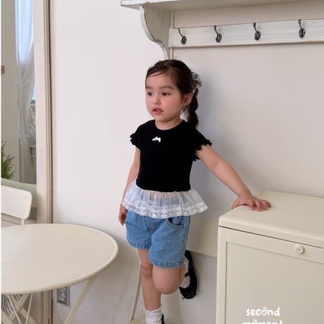 secondmoment/63. popo ribbon T-shirt S-XL