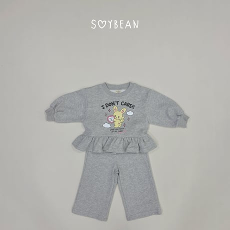 soybean/116. plan ) bunny fril wide updown set XS-XL