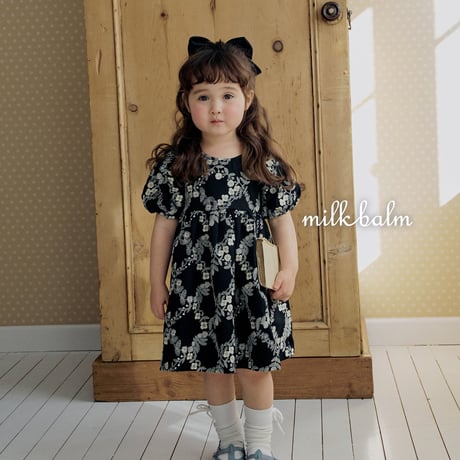milkbalm/9. rosa embroidery one-piece XS-XL