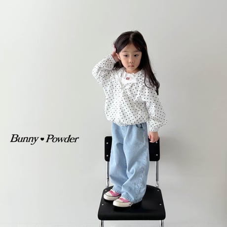bunnypowder/86. heart denim pants 2XL-4XL