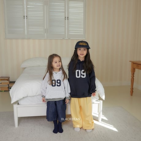 blackbean/35. number hood T-shirt S-XL