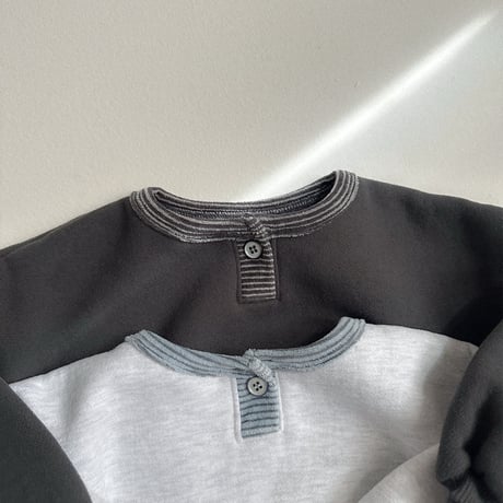 minirobe/11. popo placket sweatshirt S-XL