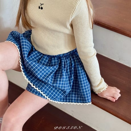 poisson/8. merry check pants skirt JS-JM