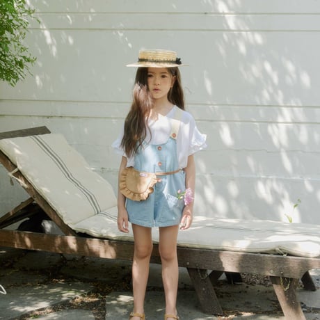 urbanrabbit/130. Denim Short Overalls XS-XL