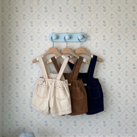 monbebe/21. royal corduroy overalls p  S(1-2Y)-XL(7-8Y)