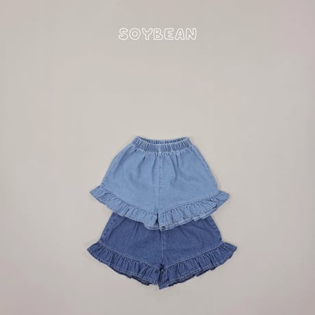 soybean/68. plan ) denim fril 3bu ( pants JS-JM