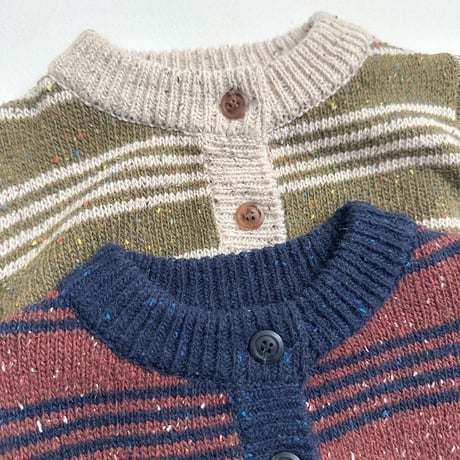 minirobe/27.  Four Line Knit Cardigan  S-XL